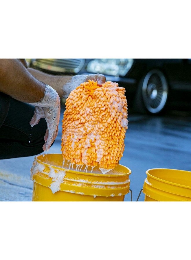 Meguiars Dual-Sided Plush Microfiber Hybrid Wash Mitt Orange 3 x 32 x 19 cm X210200 - Image 4